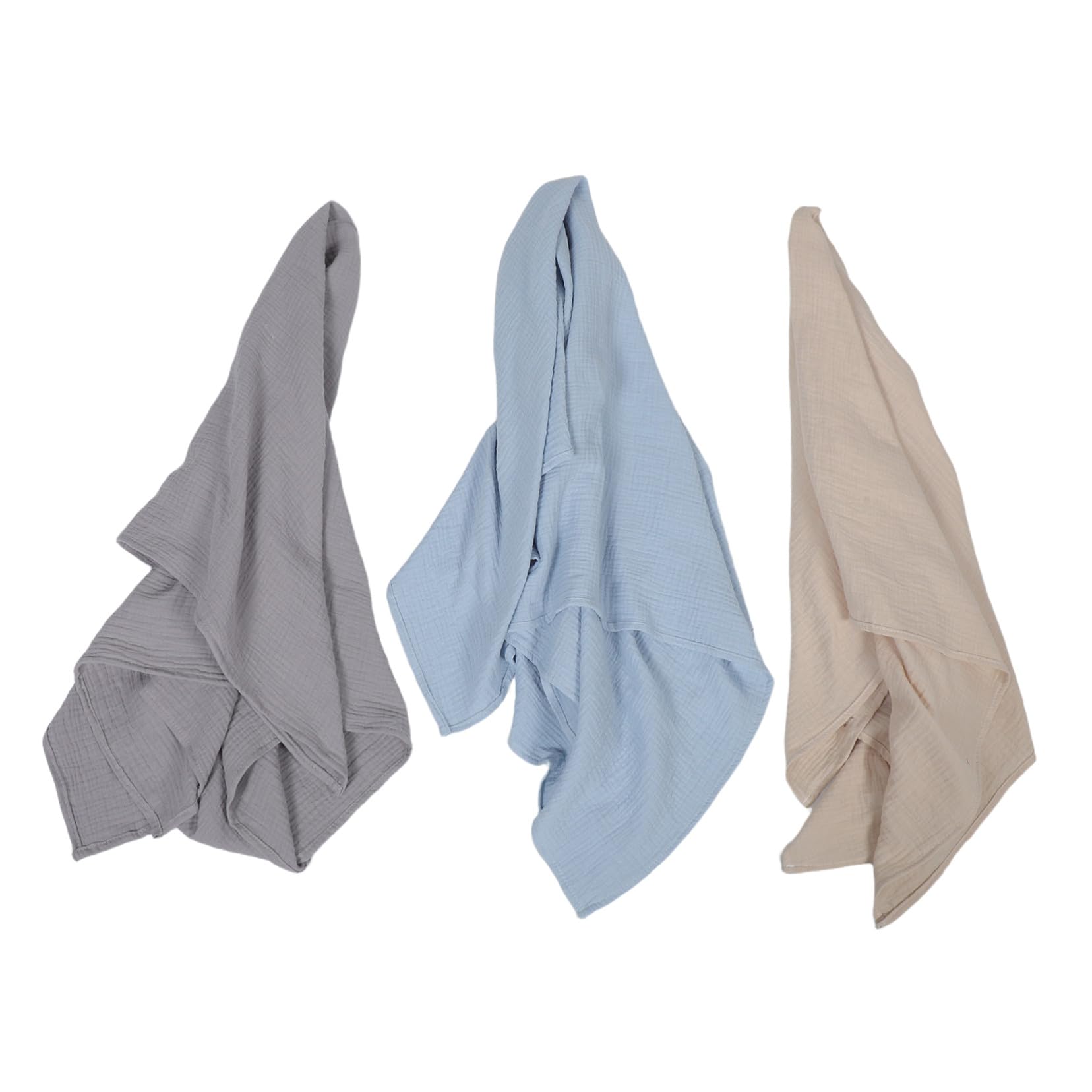 BESTonZON 3 Pezzi Coperta Mussola per Ragazzo Ragazza Avvolgente per Unisex Traspirante e Delicato per Sonno e Bagno