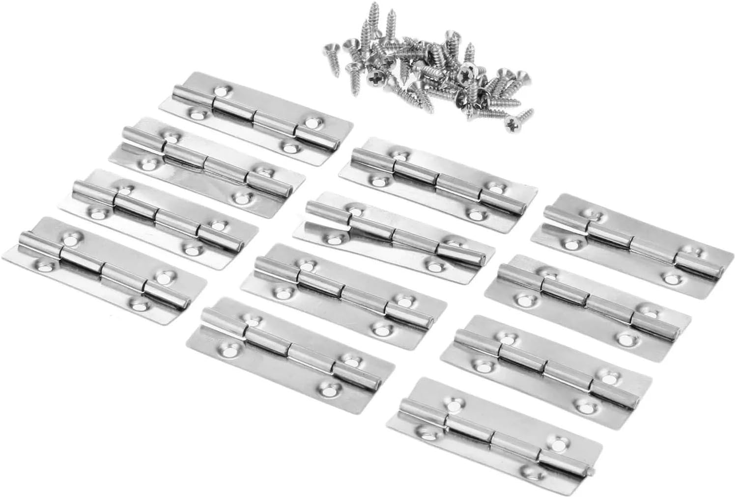 12PCS 15 * 35mm Mini Cabinet Drawer Butt Hinge for Furniture Kitchen Window Door Small Hinge with Screws Furniture Fittings