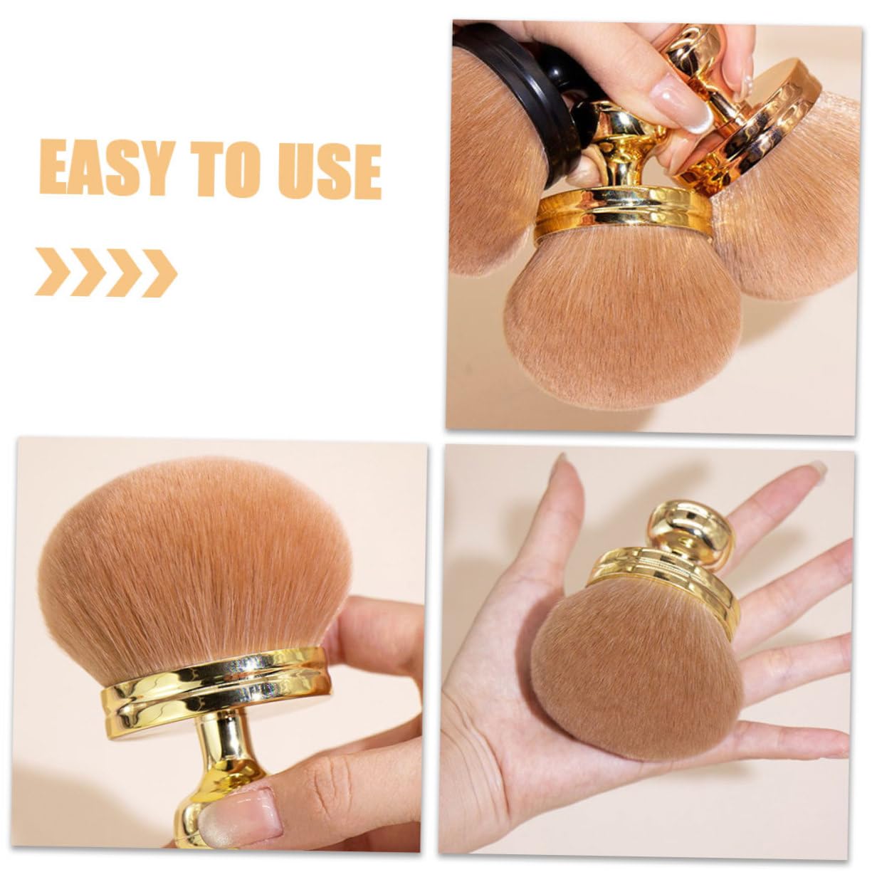 Healeved 5pièces Pinceau De Maquillage Multifonctionnel Doux Pour Poudre Et Blush Outil De Beauté Pour Application Précise Visage Pour Types De Peau