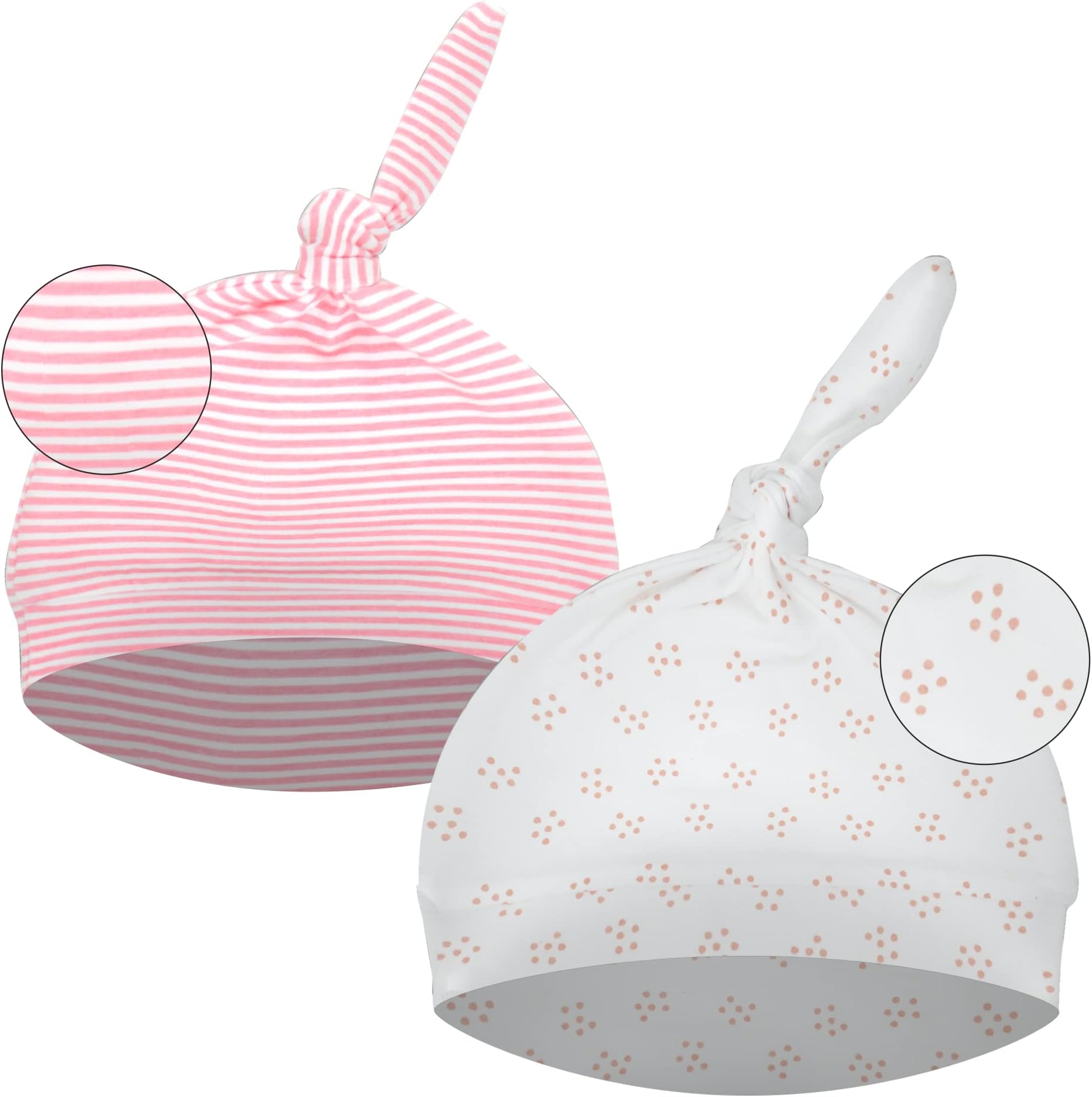 Tot Spot Baby Newborn Baby Hat/Beanie/Cap with Knot for Boys Girls 0-6 Months 100% Pure Organic Cotton GOTS Certified