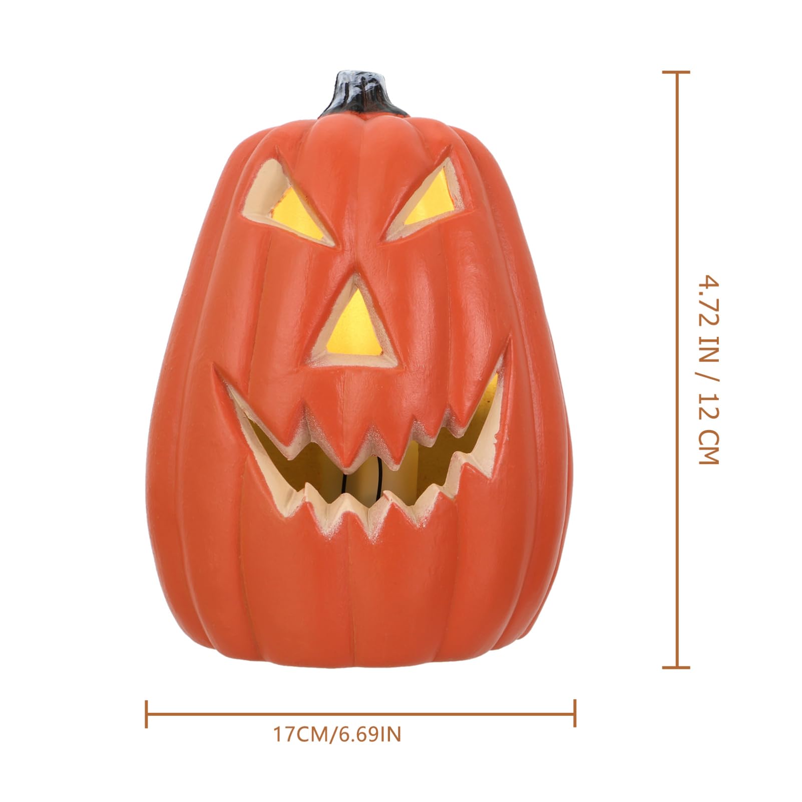 VOSAREA Halloween Pumpkin Light Decoration Lovely Pumpkin Lamp for Chic Festival Ornament for Living Table Kitchen Decor