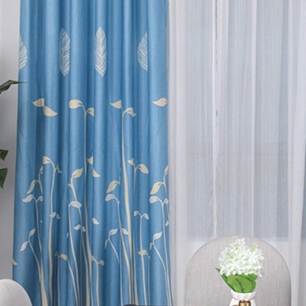 Rideau de fenêtre bleu occultant en tissu respirant Zerodis