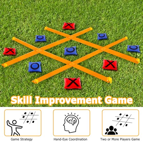 image for Gocasmus Tic Tac Toe Game - 4 Ft x 4 Ft Giant Bean Bag Toss Tic Tac To