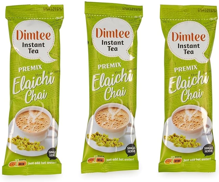 Chaizup Dimtee 1 Min Instant Elachi Premix Tea - 36 Sachets | Elachi Flavours | 36 Servings | 450g