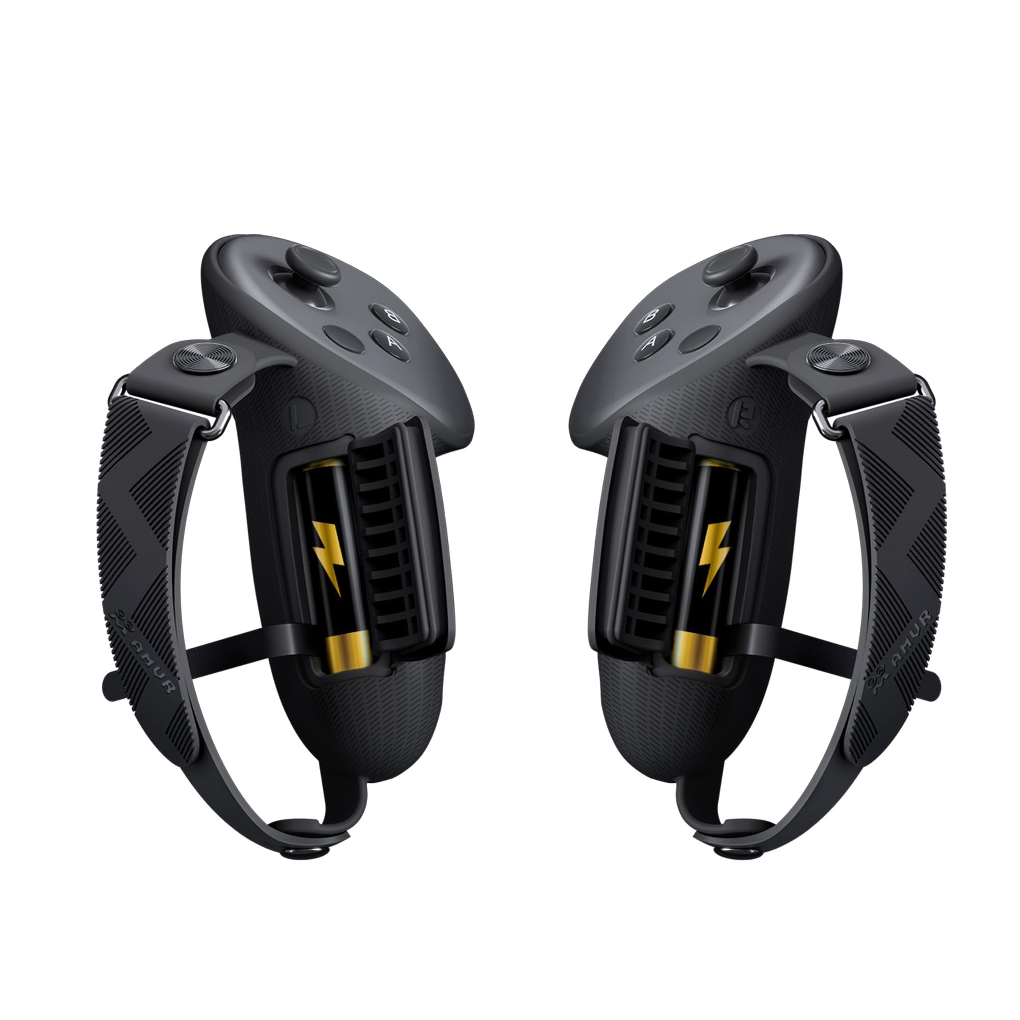 AMVR quest 3s /quest 3に対応 コントローラーグリップカバー VRアクセサリー 、バッテリー開口部付き (標準版)