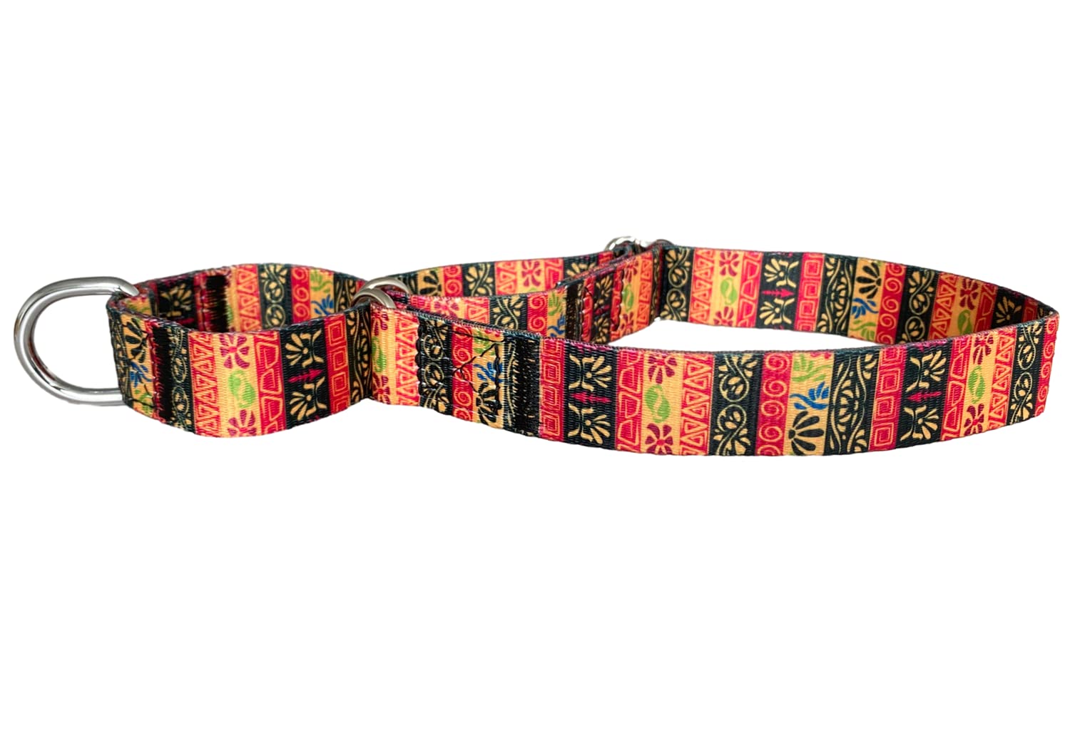 Martingale Hundehalsband, Verstellbar, Weich, Blumenmuster - Größe M (36–45 Cm), 2,5 Cm Breit, Weiß