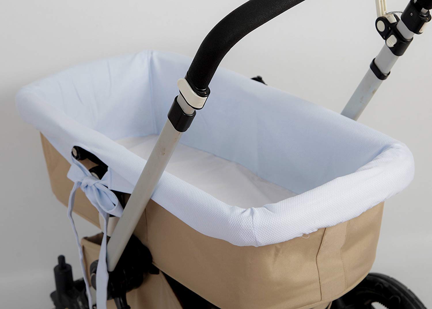 Babyline FUCACE - Hypoallergenic and Soft Carrycot Cover, Breathable, Interior Carrycot Cover, 100% Made in Spanish (Sky Blue), Baby Sky Blue, 90 x 40 cm