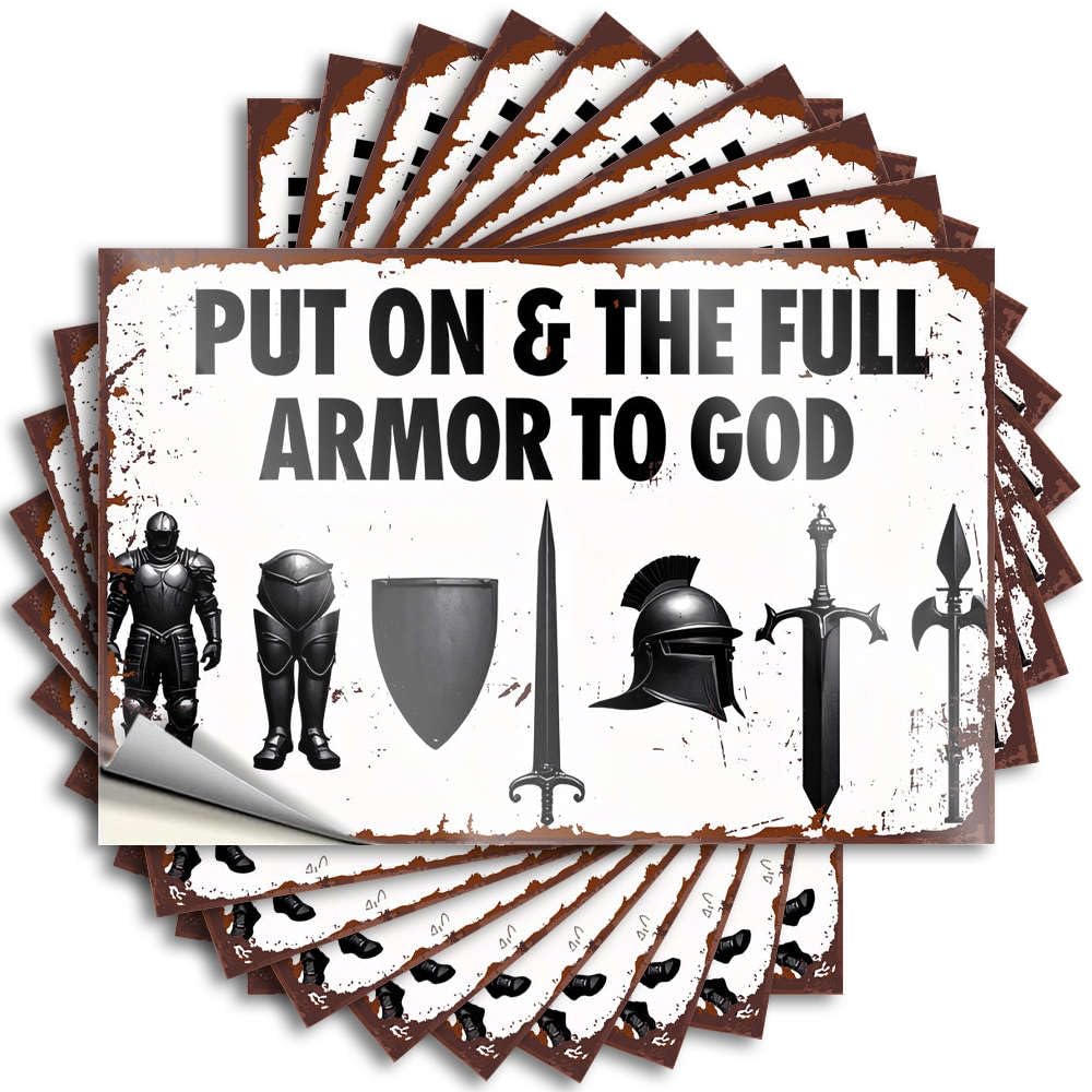 Sticker - Feminist Bumper Put On The Full Armor of God for Earth Bathroom Stuff(8X12CM)