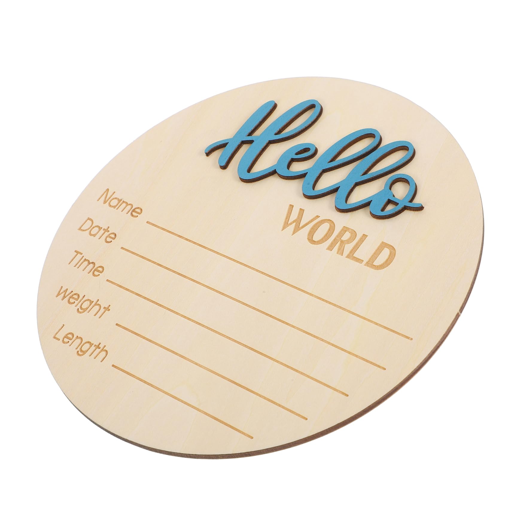 HEMOTON Infant Birth Announcement Name Sign Wooden Bulletin Board Round Perfect for Newborn Photography