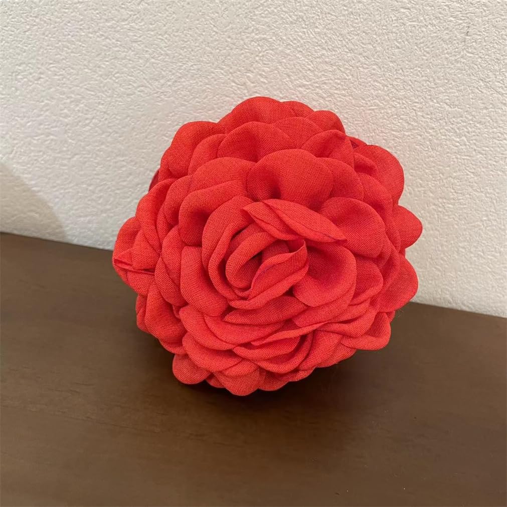 Red Rose Flower Hair Clip - Image 2