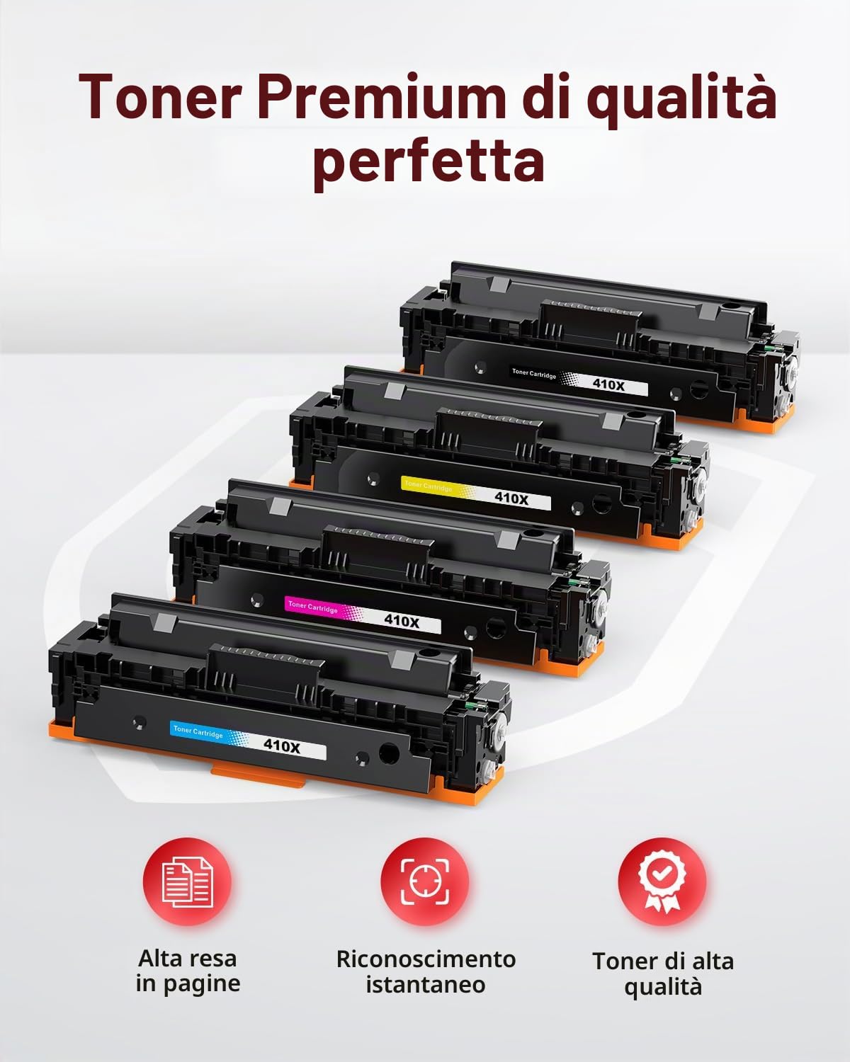 410X CF410X Toner Compatibile con HP Color LaserJet Pro MFP M477fdw | 410A CF410A Compatibile con HP Color LaserJet Pro MFP M477fdn M377dw M452nw M452dn M477fnw M477dw M477 M452 (4 pezzi)