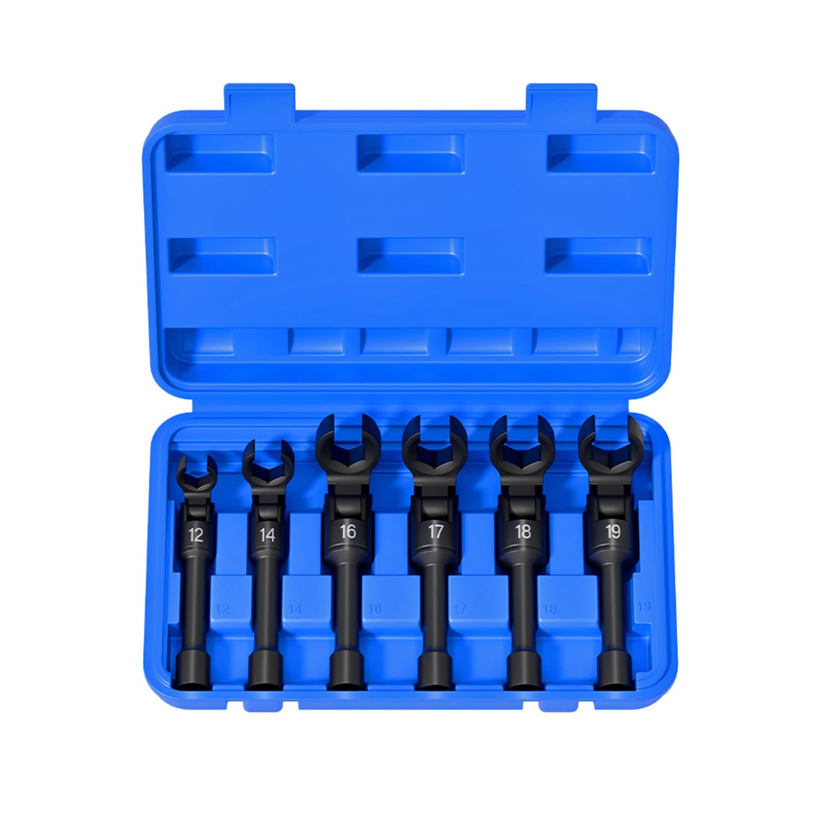 Hsioluted of 6 Automotive Tube Disassembly Socket Wrench in 6 Size with Heat Treated Construction and Resistance Drive Fuels Injectors Socket Wrench