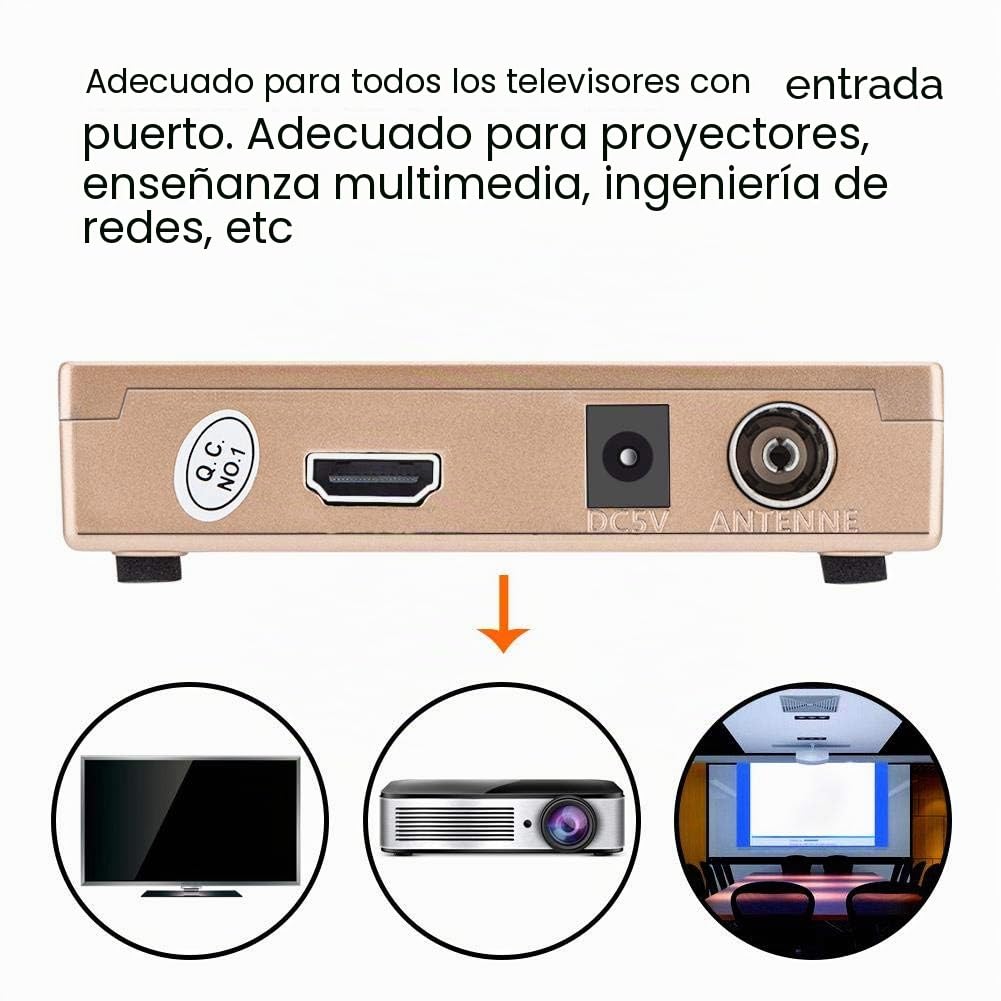 Vbestlife Convertidor de RF a HDMI 100-240V Conversor de Audio Vídeo con Estándar USS/VDE de Material ABS para Proyectores, Enseñanza Multimedia, Ingeniería de Redes