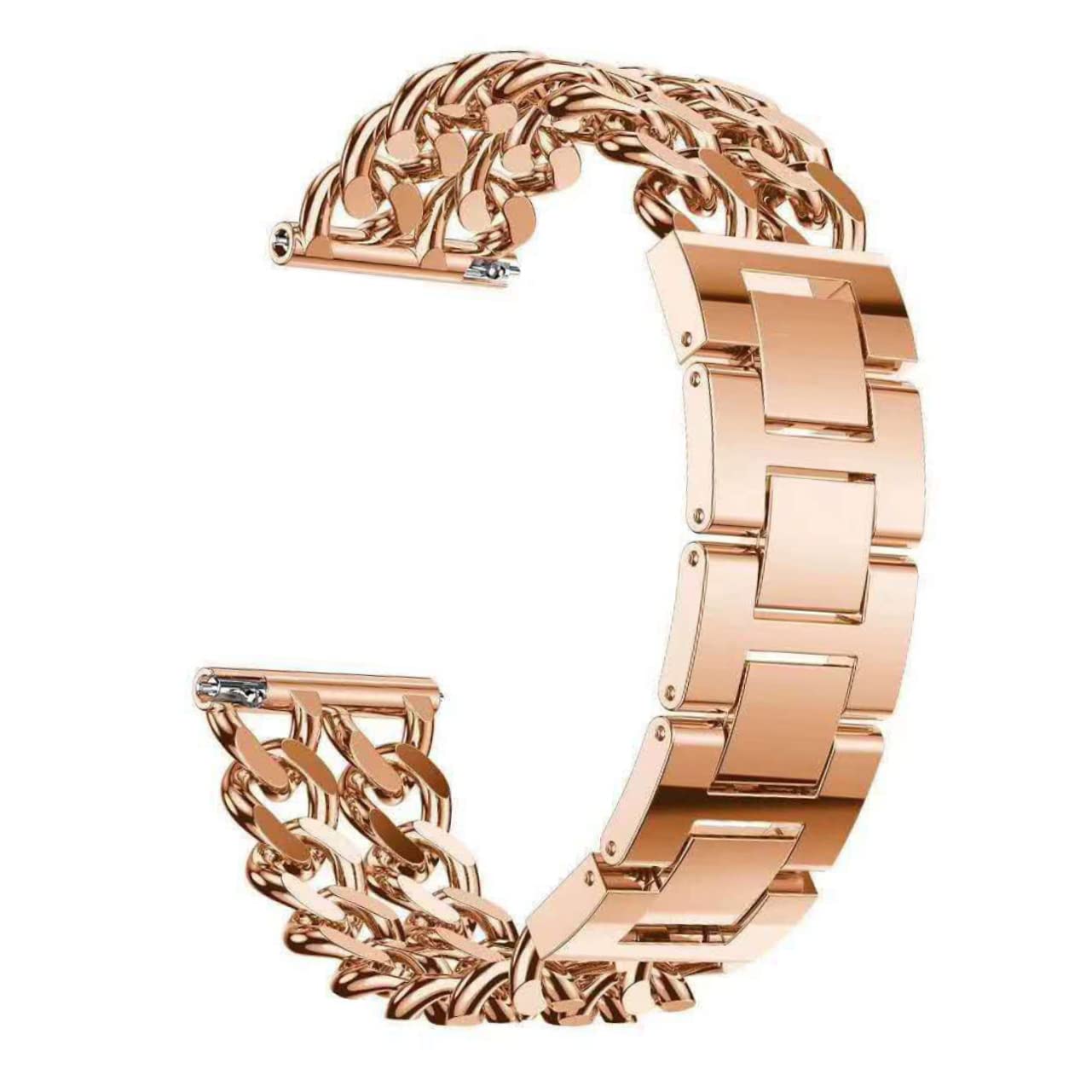 Correa de reloj estilo de cadena metálica doble SHINEOFI para relojes de eslabones 8