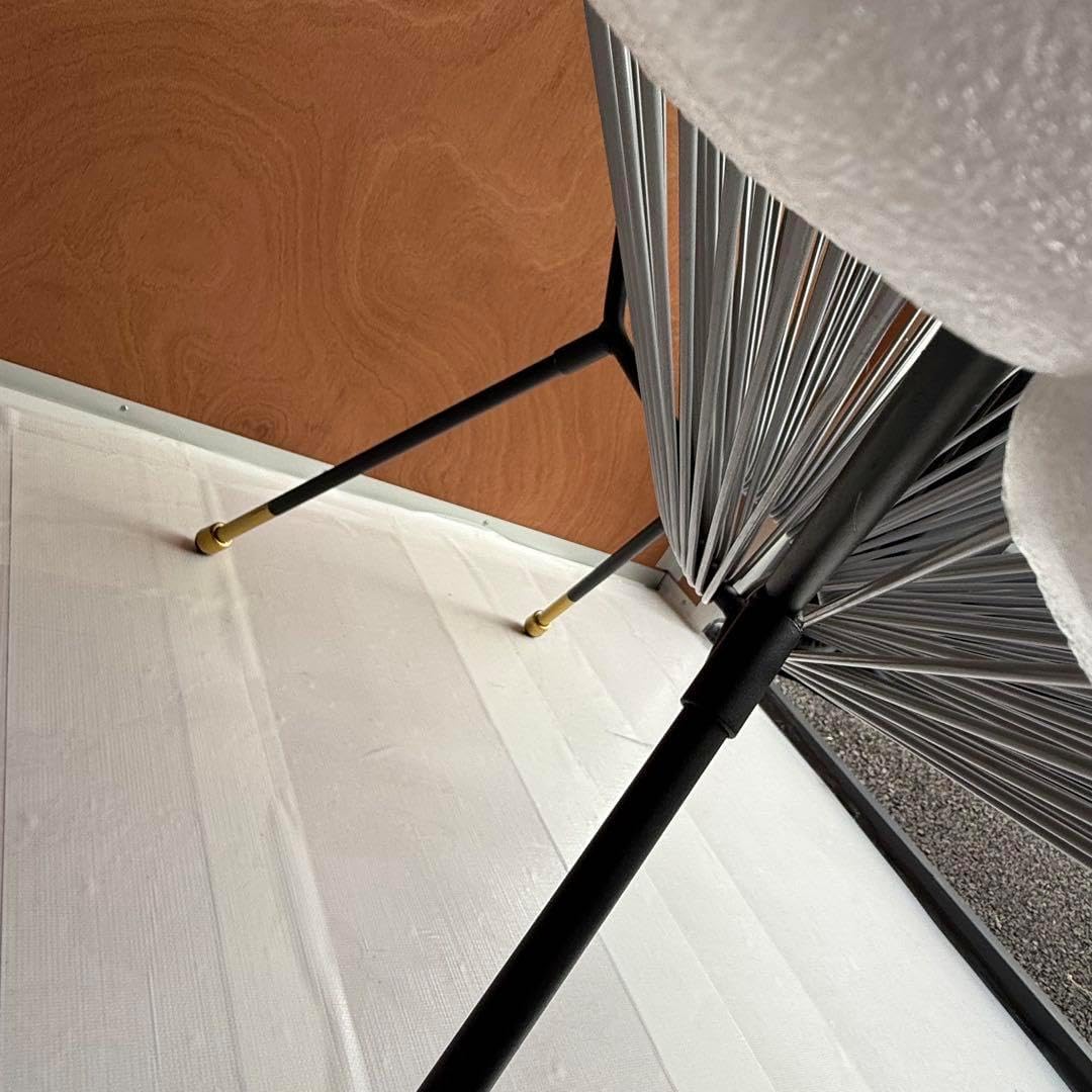 未使用品】 アカプルコチェア風 ストリングチェア 金脚仕様 グレー