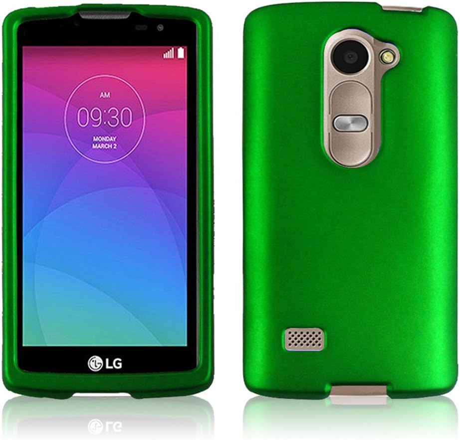 LG Leon Case, LG H340N Case, LG Tribute 2 Case, LG Ls665 Case, Nex Multicolor Rigid Rubberized Hard Snap On Cover Case For LG Leon 4G LTE C40 H340N Tribute 2 Ls665 (Green)