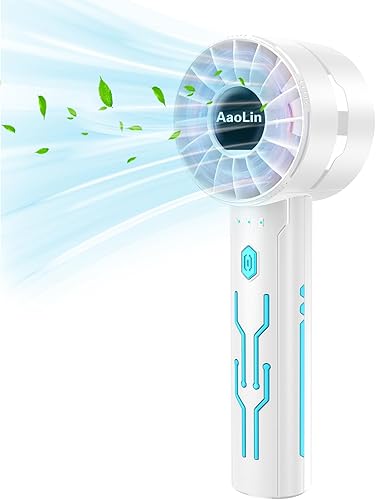 Miniatura 12 de 2 ventiladores turbo portátiles de mano con motor de alta velocidad de 7000 rpm, ventilador personal de refrigeración recargable por USB, 4 Negro 2