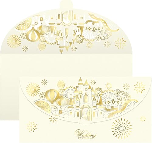 Vista 6 de Paquete de 20 sobres de dinero de boda para regalos en efectivo, sobres de papel de aluminio dorado y corte láser con diseño floral para dinero