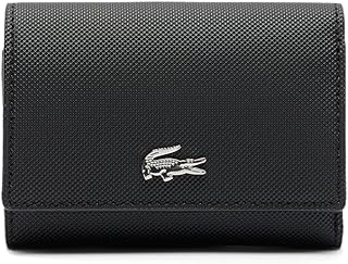 Lacoste レディース コンパクト財布 ブラック/ベージュ ワンサイズ