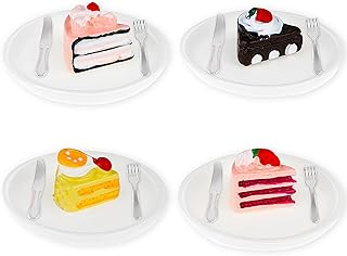 Cobee Dollhouse Miniature Cake Models, 16 Pieces Mini Doll House Kitchen Accessories 1:12 Miniature Food Model Micro Landscape Set for Dollhouse Decoration Pretend Play