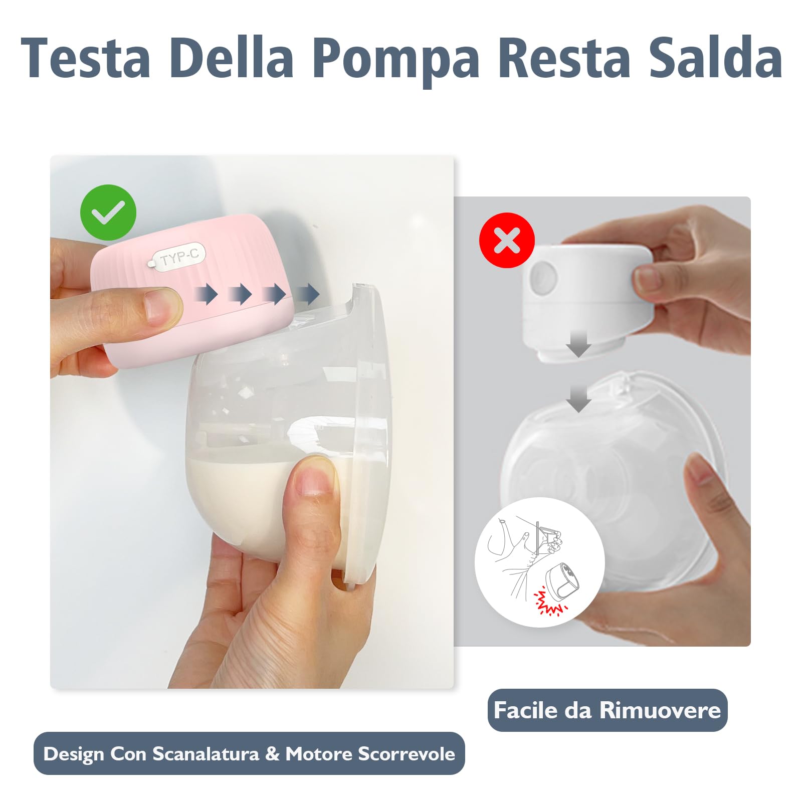 MOMMED Tiralatte Elettrico Doppio, MY-385 Aspira Latte Materno Portatile, 4 Modalità & 12 Livelli, Sistema Chiuso Anti-Perdita, 24 mm Tiralatte e 19 & 21 mm Inserti per Flange, 2 Unità