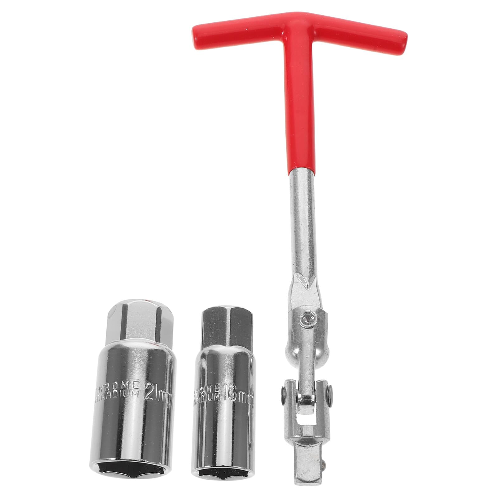 Set Chiavi per Candele 16mm e 21mm Bussola a T in Acciaio Resistente, Utensili per Rimozione e Installazione Candele per Moto, Tosaerba e Piccoli Motori, Kit Compatto
