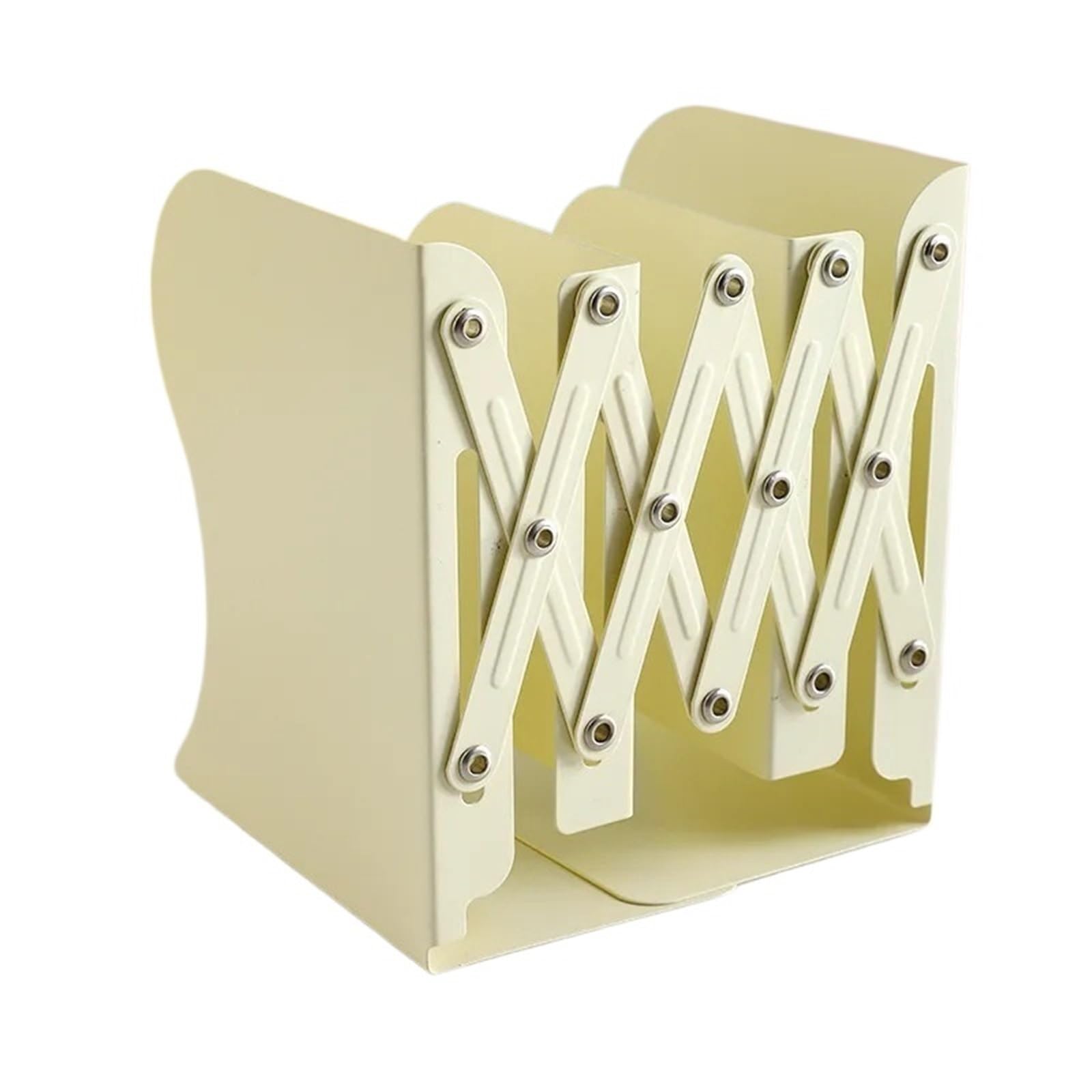 Bookends Adjustable Desktop Iron Bookends Book Stand Bookend Art Non Slip Rack Shelf Holder Stationery Office Accessories(Yellow15x19cm)