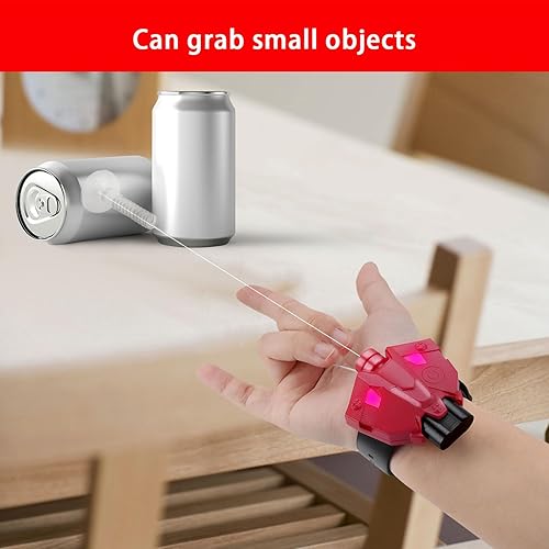 Miniatura 4 de Web Launcher - Juguete de tiradores de cuerda, tiradores de telaraña, luz de inducción magnética, lanzador de cuerda, puede agarrar objetos