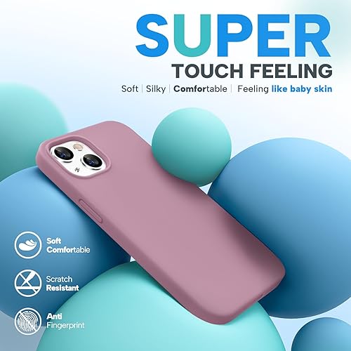 Miniatura 2 de Miracase - Funda diseñada para iPhone 13 con protector de pantalla de vidrio templado y forro de microfibra suave antiarañazos, funda de silicona