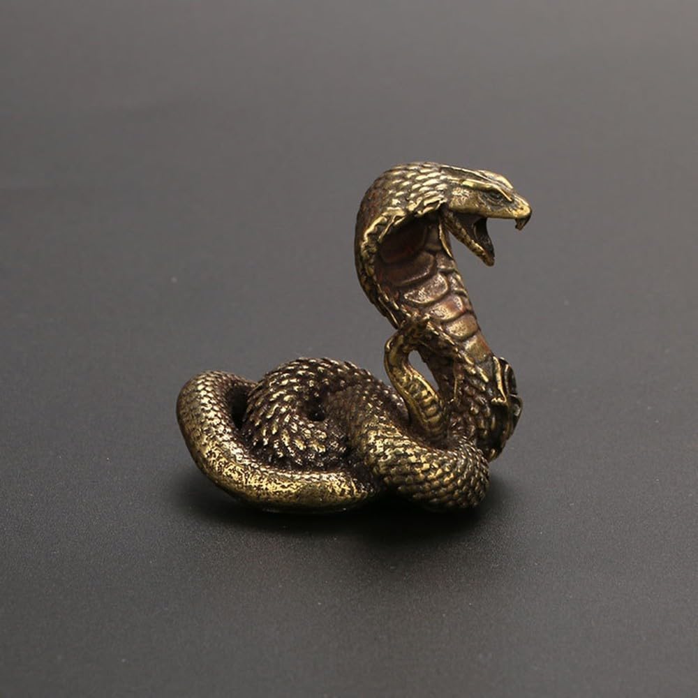 Sculpture Miniature Serpent En Laiton - 4 X 2.5 Cm - Neuf