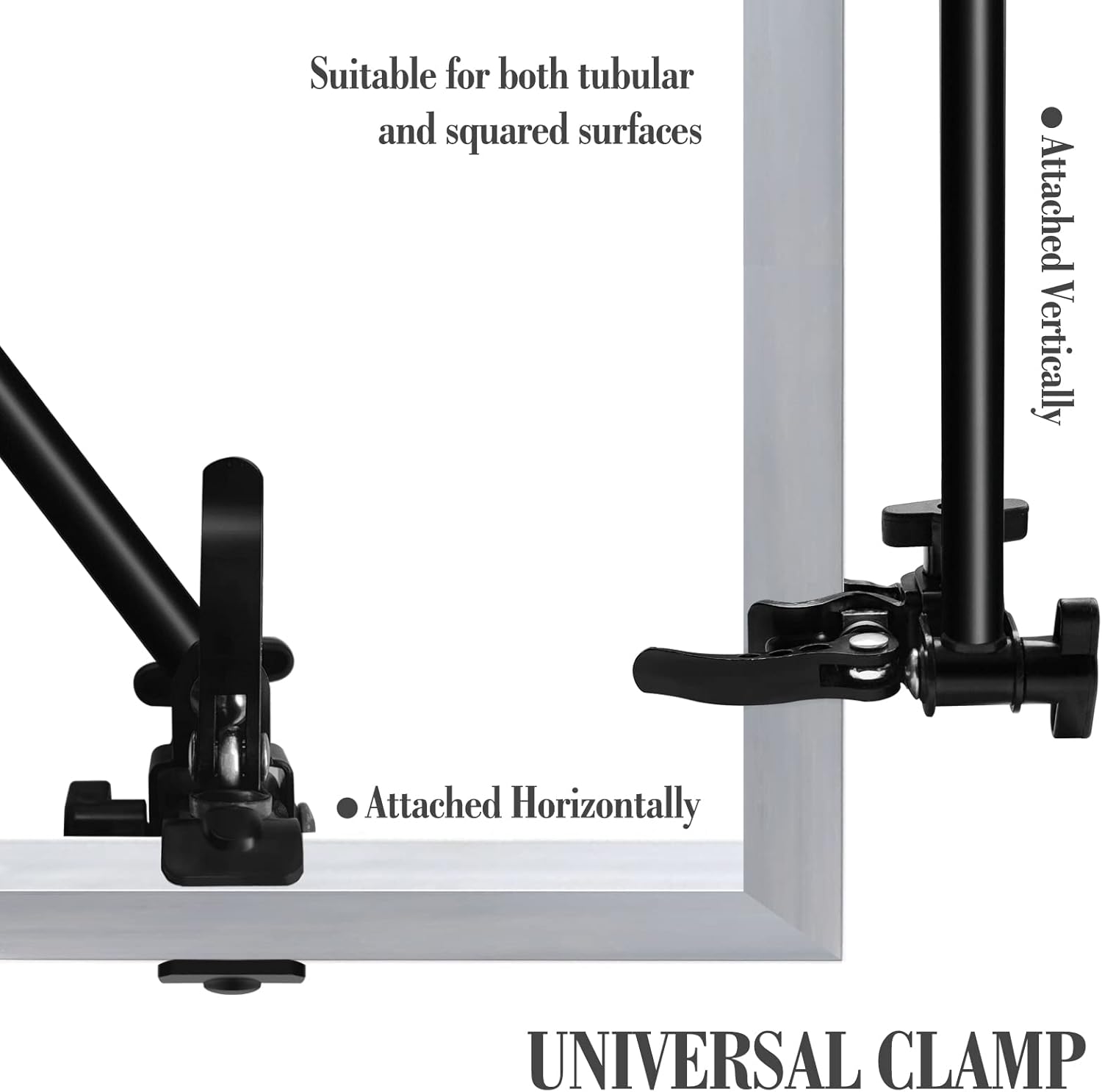 HOBVO UPF 50+ Golf Umbrella with Adjustable Universal Clamp, Portable Umbrellas for Rain, Manual Open & Close, for Beach Chair, Golf Cart, Stroller, Bleacher, Patio