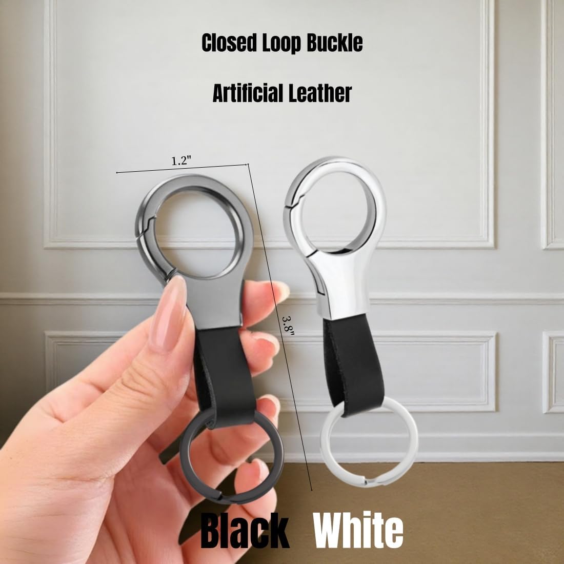 Yuxh Keychain for Men Leather Metal Car Key Chain Holder | Premium crafted accessory, lightweight and portable for travel, work and practical daily gifts