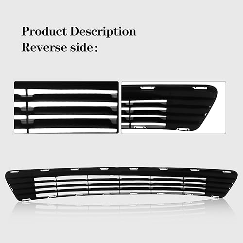 Miniatura 5 de Perfit Liner Parachoques inferior delantero negro parrilla compatible con Toyota Camry TO1036128 5311206200 2012 2013 2014