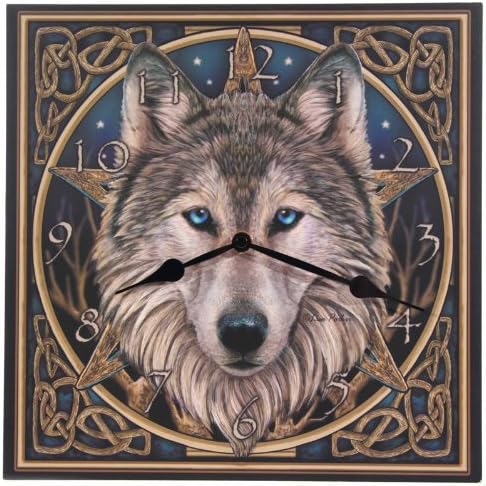 Puckator Clock - Celtic Wolf Head By Lisa Parker