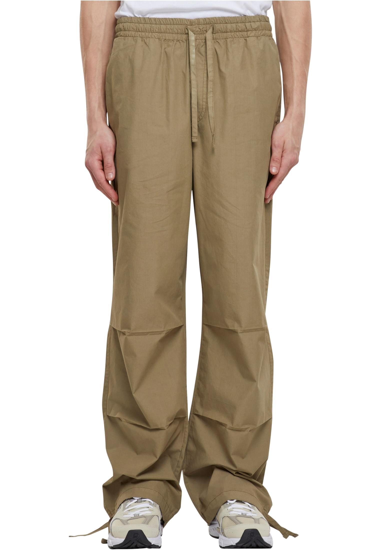 Urban Classics Herren Hose Wide Poplin Pants – Lässige Hose mit Kordelzug für Männer, Loose Fit, Baumwolle