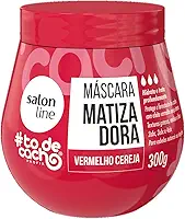 Salon Line, Máscara Matizadora #TodeCacho, Vermelho Cereja, Vegano - Para Cabelos Ondulados, Cacheados e Crespos, 300 g