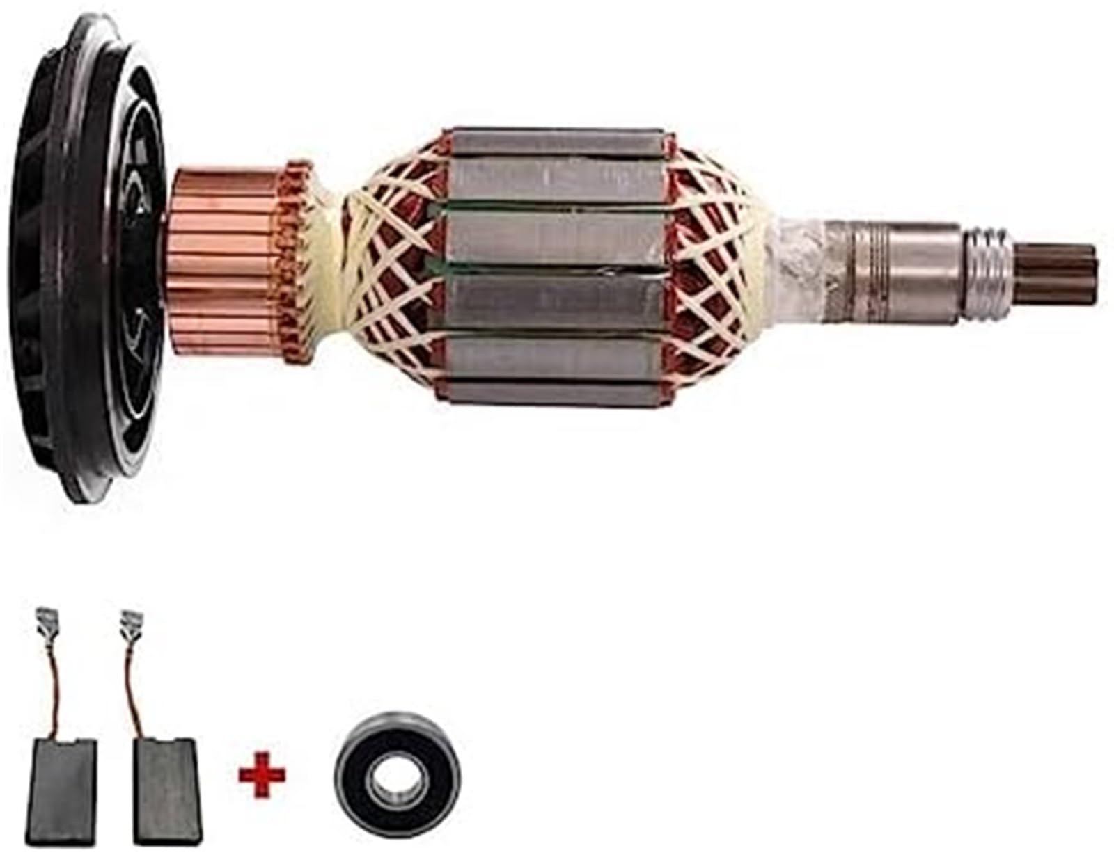 Części zamienne do kotwicy wirnika, do młota wyburzeniowego Bosch GBH11DE GSH11E (wirnik + szczotka węglowa + łożysko) Zamienny zespół wirnika twornika