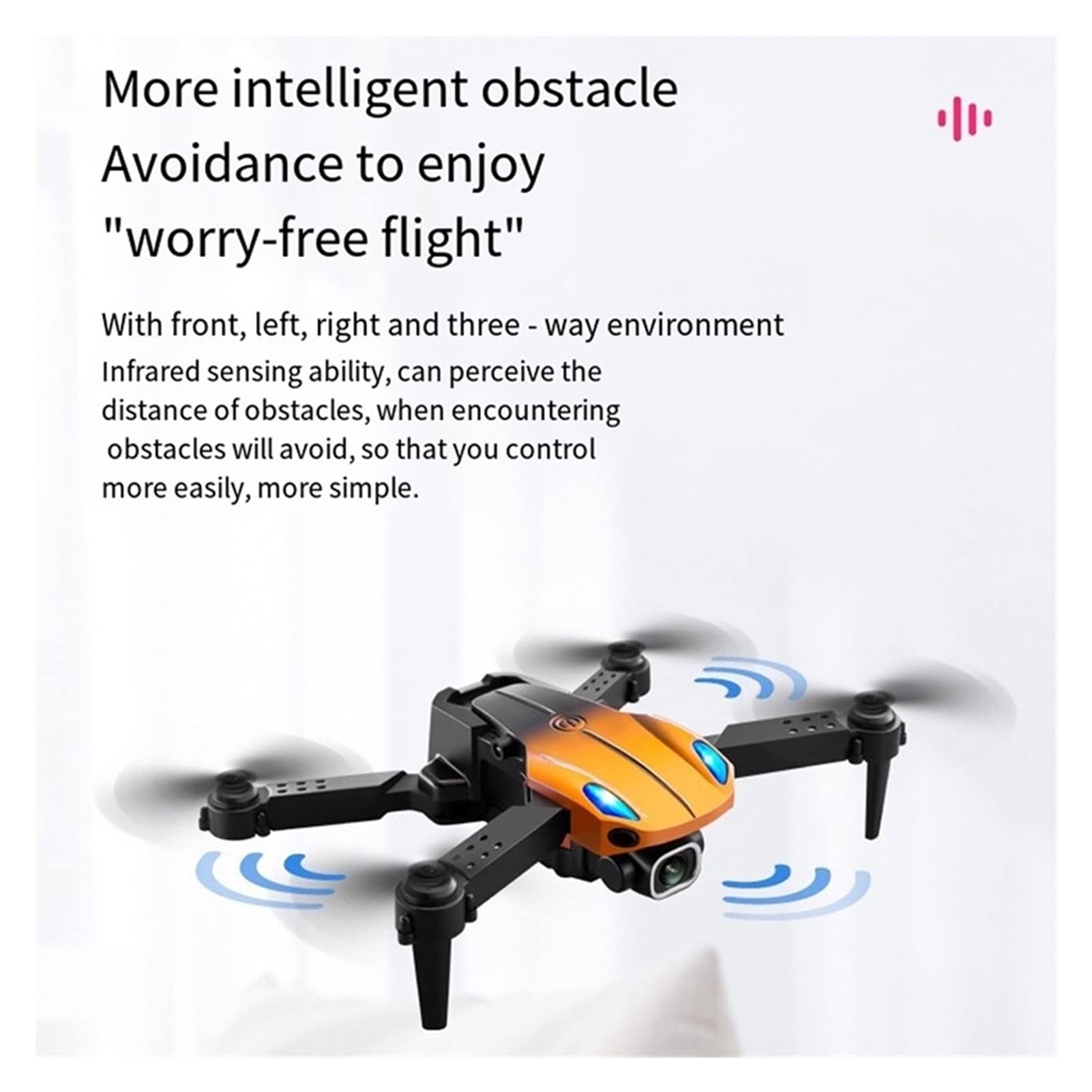Składany dron Quadcopter Mini RC Drone Inteligentne unikanie przeszkód 4K Podwójna kamera WiFi Air Helicopter Składany quadcopter Drone Toy (Kolor: 4K Dual Camera B Rozmiar: 1) (Brak kamery