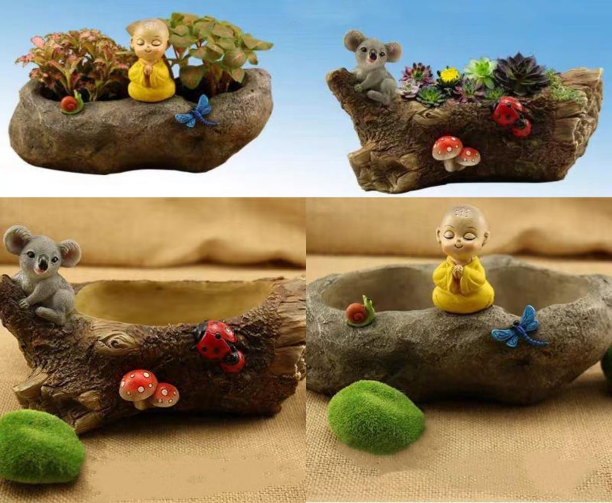Fantasee Succulent Pot, Small Garden Pots with Drainage Hole - Image 4