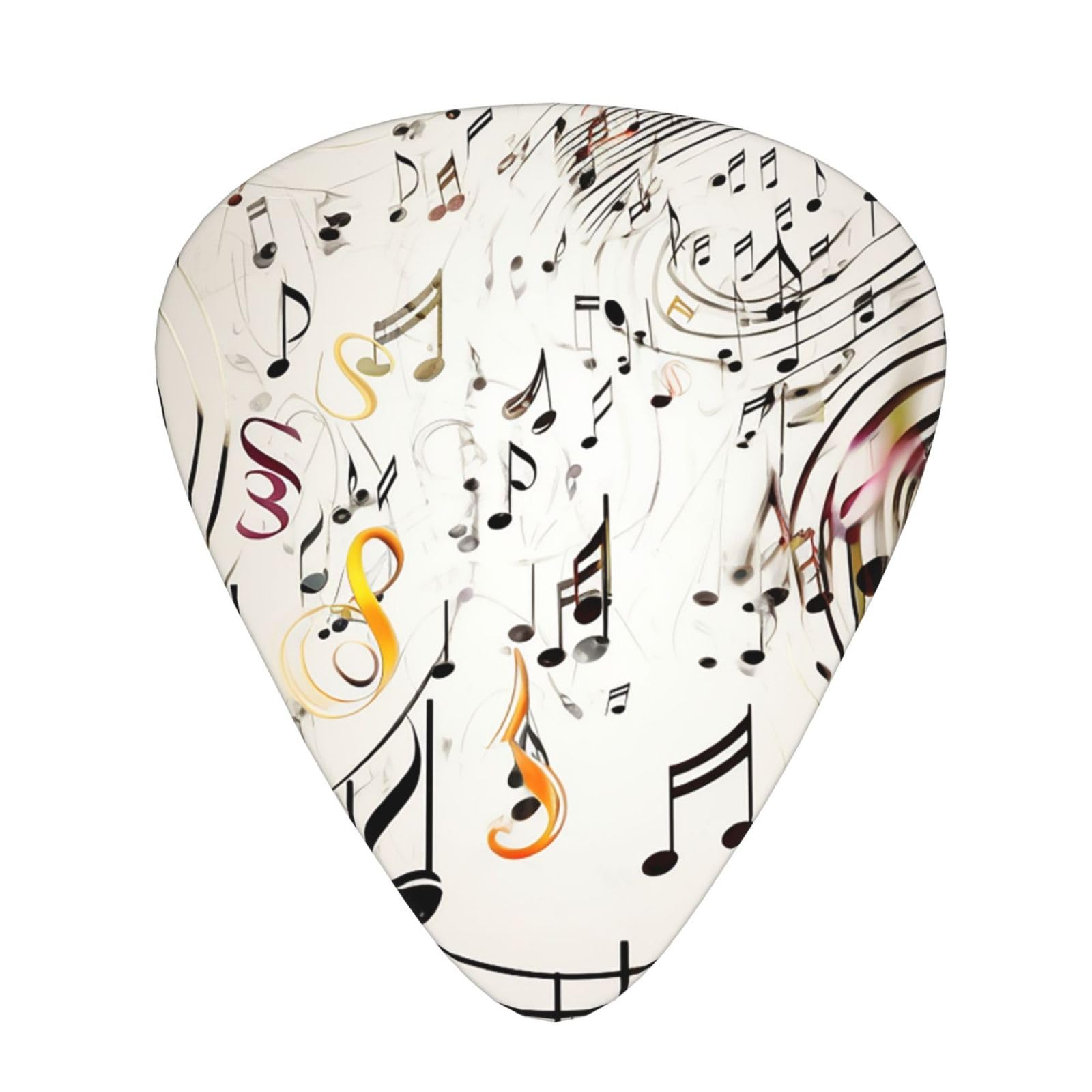 Médiators de guitare de taille unique en vrac, 3 épaisseurs différentes, avec boîte de rangement, notes de musique, accessoires de guitare pour basse, guitare électrique, acoustique amateurs de