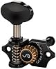 Guitar Machine Heads - GrandTune - Schaller - Acoustic Guitar - Black Chrome - 3 Per Side