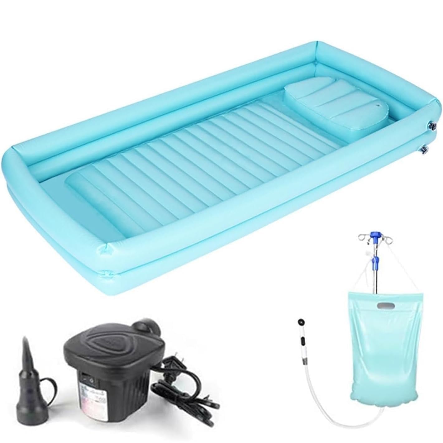 Baignoire gonflable portable adulte : lit médicalisé et lavabo de chevet