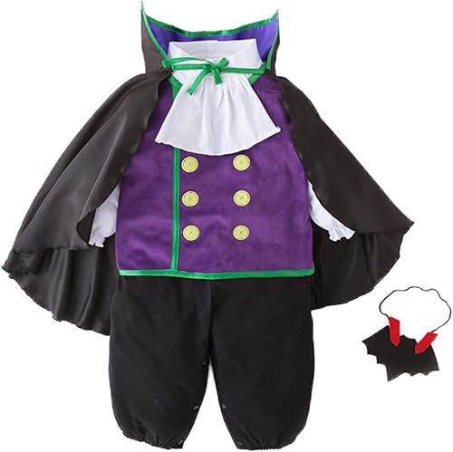 Disfraz de vampiro de Halloween de 4 piezas para bebés y niños pequeños de Bilo