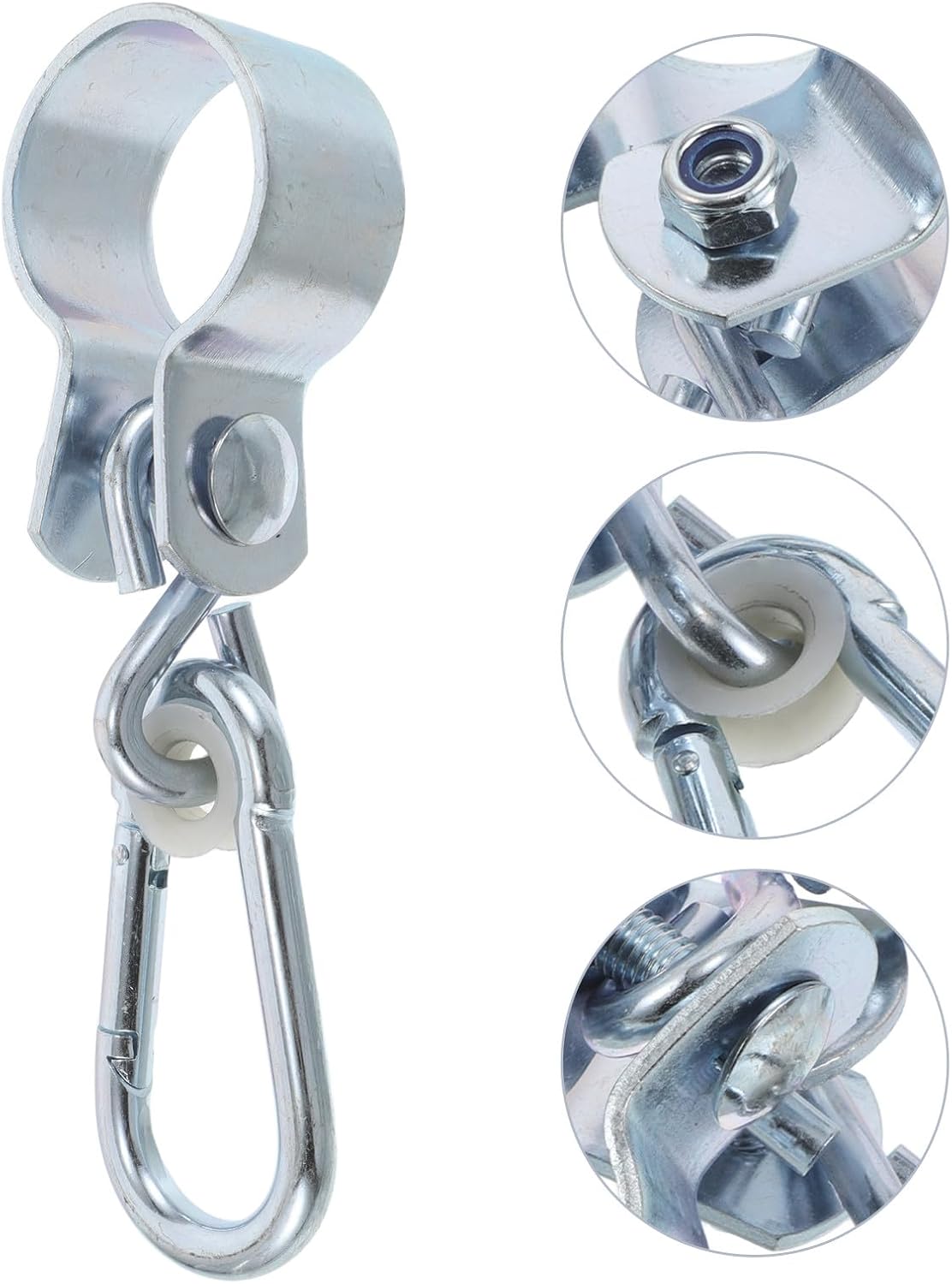 VANZACK 2pcs Swing Hook - Stainless Steel Outdoor Hammock Chair Mounting Hanger - Hardware Hook for Porch Swing Hanging Egg Chair 200kg Capacity 50mm Inner Diameter