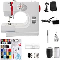 Vista 1 de Buart Sewing Machine,Mini Sewing Machine for Beginners,Sewing Machines with Reverse Sewing and 12 Built-in Stitches,with Foot Pedal & 42PC Sewing