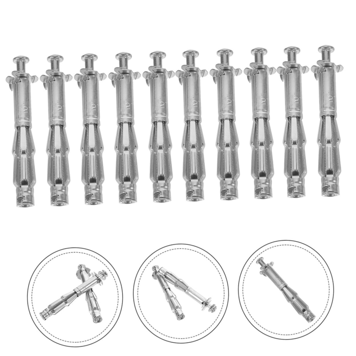 M5 Hollow Door Anchor Nuts with Screw Jack Fixing, 22 Sets