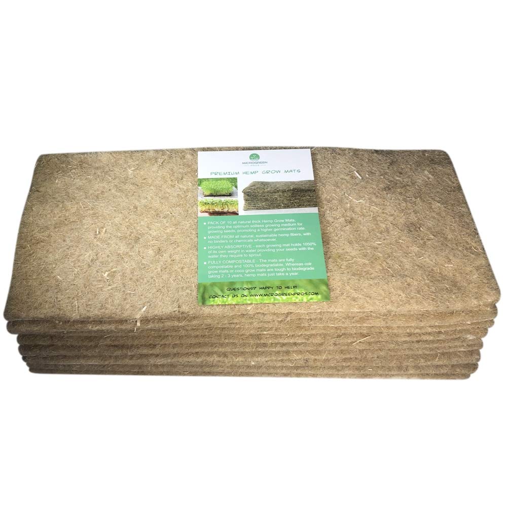 Premium Hemp Grow Mats for Microgreens, Wheatgrass, Sprouts & Seedlings
