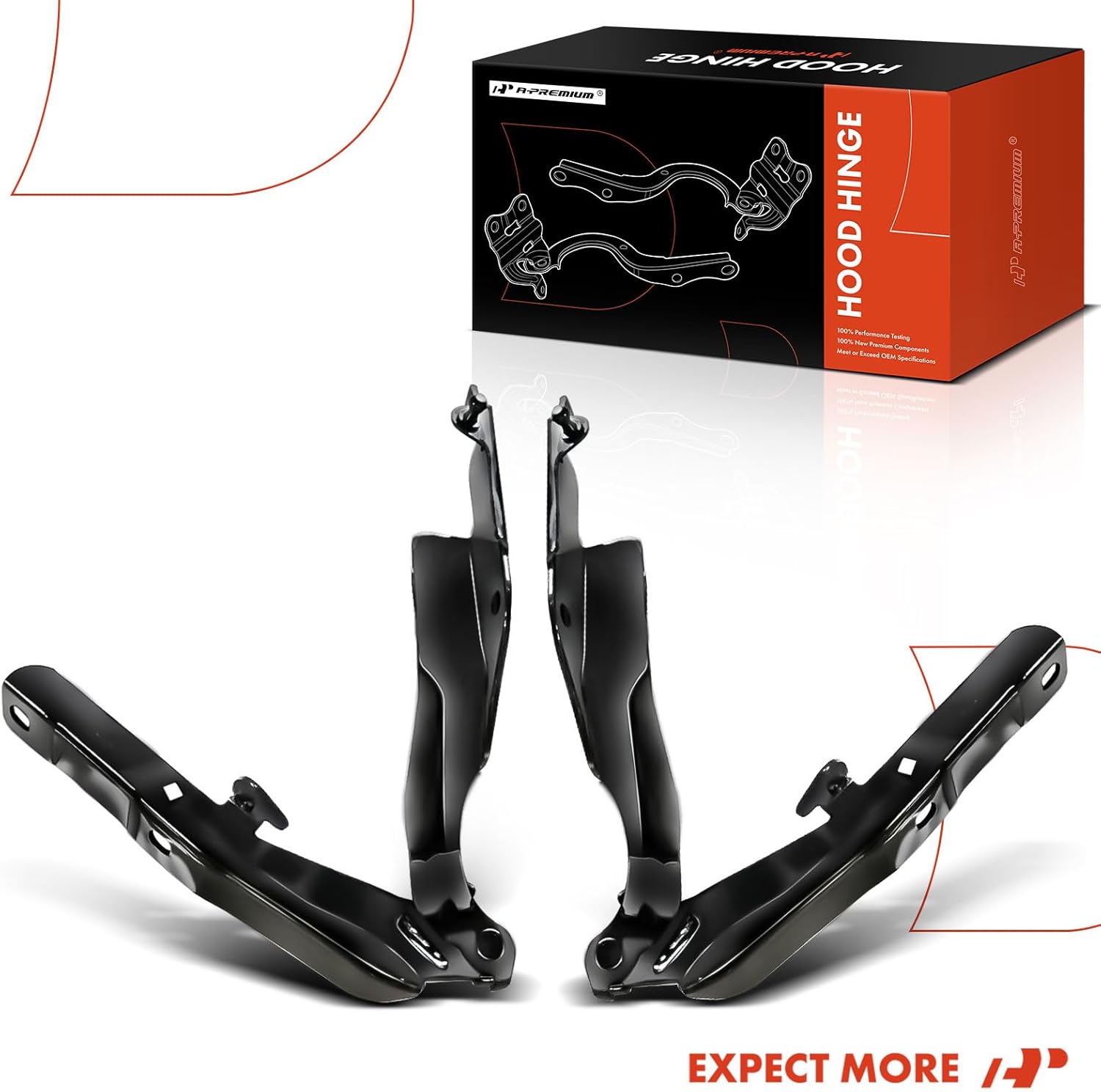 A-Premium Driver and Passenger Hood Hinges Compatible with Infiniti Q60 2014-2015, G37 2008-2013, Convertible/Coupe, Set of 2 Front Left and Right Side Hood Hinges