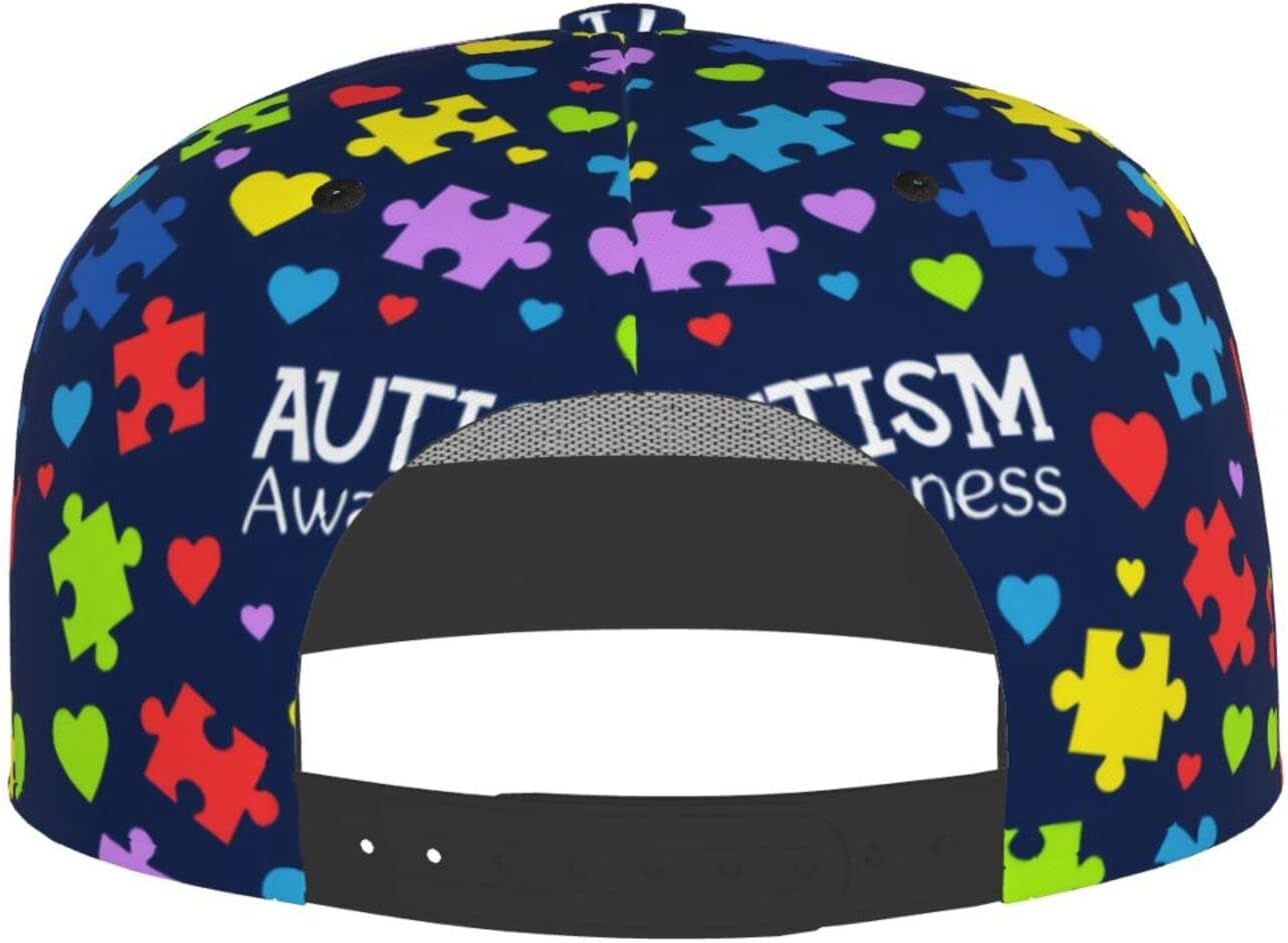 ASYG Autism Awareness Flat Bill Baseball Cap Autism Hats Autism Baseball Hats Adjustable Snapback Hats for Women Men - Image 4