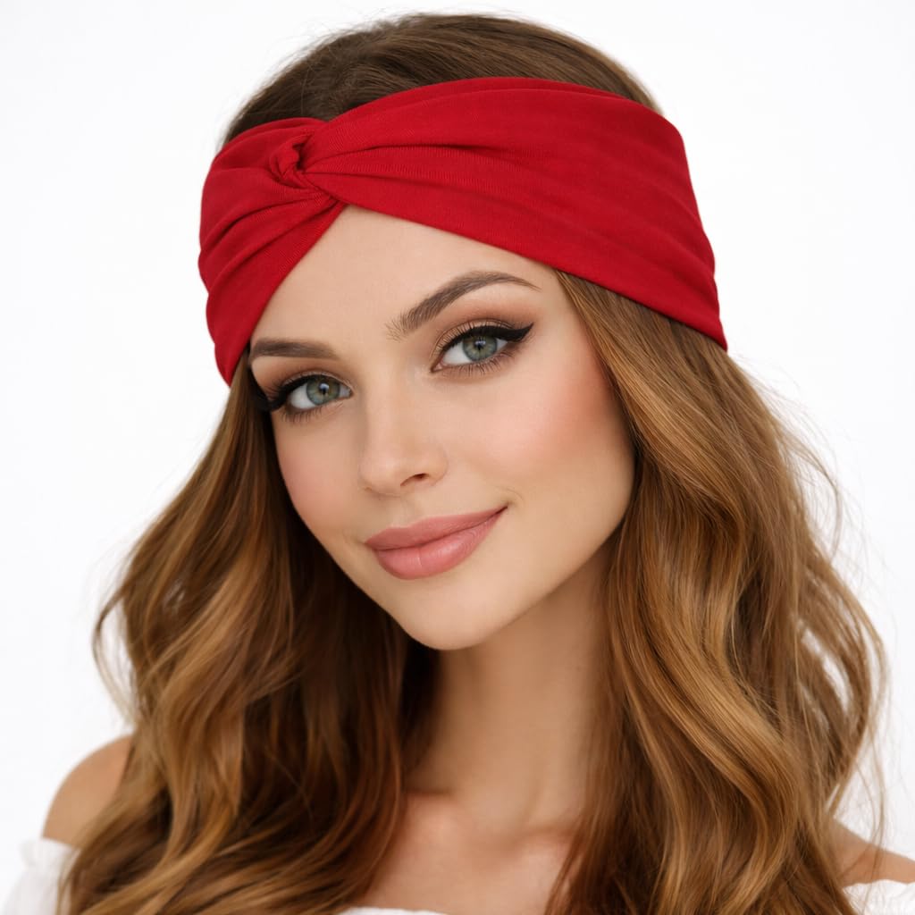 Red Twist Headband – Red Hair Accessory for Women & Girls